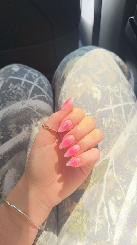 pink aura nails💗 Clear Aura Nails, Nail Ideas Aura, Hot Pink Aura Nails, Colorful Aura Nails, Pink Nails Aura, White And Pink Aura Nails, Aura Acrylic Nails, Aura Nails Light Pink, Pink Aura Nail Art