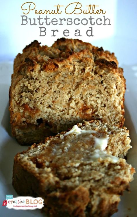 Peanut Butter Butterscotch Bread Butterscotch Bread, Cinnamon Quick Bread, Yeast Free Bread, Bread Quick, Yeast Free Breads, Lactose Free Recipes, Hot Bread, Milk Smoothie, Vegetarian Cake