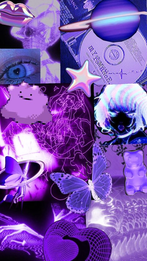 y2k purple wallpaper #y2k #y2kaesthetic #purple #aestehthic #wallpapers Junko Wallpaper, Purple Neon Wallpaper, Y2k Purple Wallpaper, Purple Wallpaper Y2k, Wallpaper Backgrounds Y2k, Backgrounds Y2k, Danganronpa Junko, Purple Y2k, Purple Neon