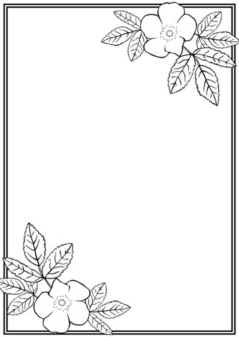 Your Daily Printable Needs - Printablee.com Drawing Borders, Flower Pattern Drawing, Side Border, Tree Drawings Pencil, Colorful Borders, Page Borders Design, Flower Drawing Design, Floral Embroidery Patterns, Floral Border Design