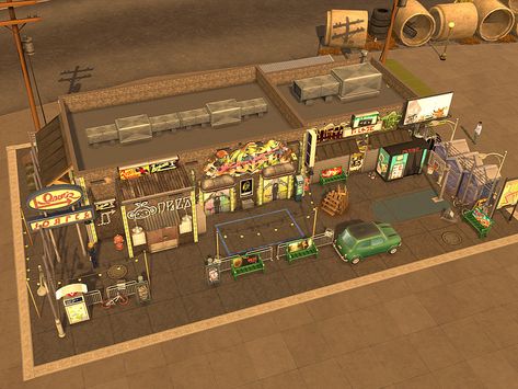 Sims 4 Rec Center, The Sims 4 Recreation Center, Sims 4 Gas Station, Sims 4 Slums, Sims 4 Gallery Lots No Cc, Sims 4 Bedroom, Recreation Centers, Roman Baths, Weekend House