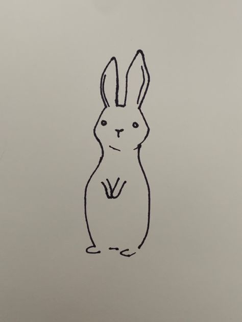 Easter Bunny Tattoo, Dainty Rabbit Tattoo, Bunny Simple Tattoo, Funny Bunny Tattoo, Small Rabbit Tattoo Simple, Bunny Finger Tattoo, Small Bunny Drawing, Bunny Line Tattoo, Cartoon Bunny Tattoo