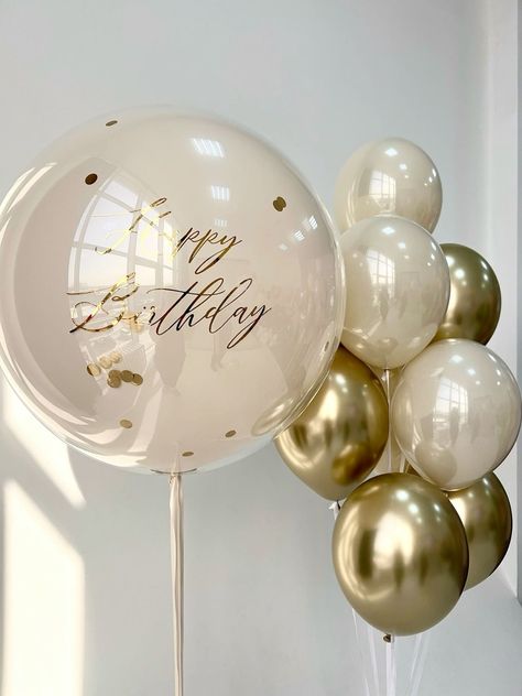 Happy Birthday Valentines Day, 30th Birthday Balloons, Birthday Dinner Party, Personalized Balloons, 29th Birthday, Big Balloons, Golden Birthday, Simple Birthday Cake, Diy Birthday Decorations