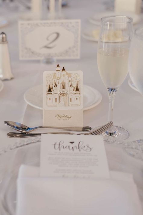 These wedding favor boxes were such a special addition to our day!

Photo credit to Simply Captivating - https://www.simplycaptivating.com Disney Wedding Favors For Guests, Disney Wedding Favors, Disney Wedding Gifts, Candy Box Gift, Romantic Castle, Disney Wedding Theme, Bridal Boxes, Castle Designs, Laser Cut Wedding