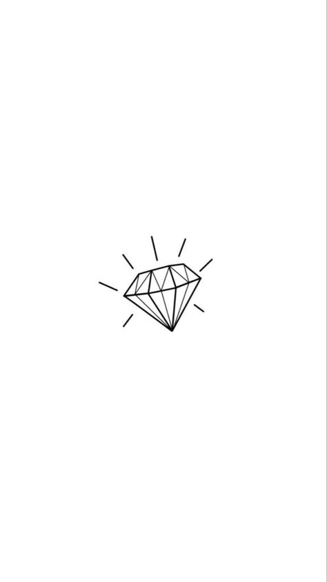 Fine Line Diamond Tattoo, Diamond Outline Tattoo, Diamond Tattoo Design, Diamante Tattoo, Small Diamond Tattoo, Diamond Tattoo Designs, Small Back Tattoos, Diamond Tattoo, One Line Tattoo