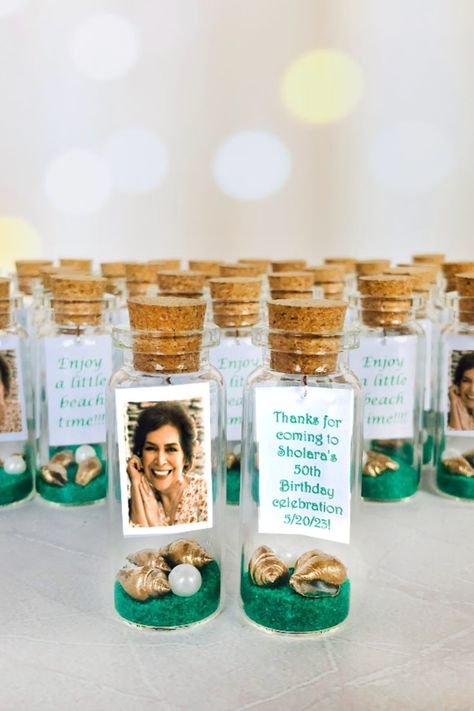 #birthadypartyfavors #psrtyfavors #personalizedfavors #messageinabttle #kseniyarevta #weddingfavors #beachweddingfavors #beachpartyfavors #beachinabottle #photofavors 60th Birthday Souvenir Ideas, 70th Birthday Souvenir Ideas, Birthday Souvenirs For Adults, Diy Souvenirs Birthday, Sand Jars, Sand Jar, Save The Date Birthday, Birthday Save The Date, 50th Birthday Party Themes