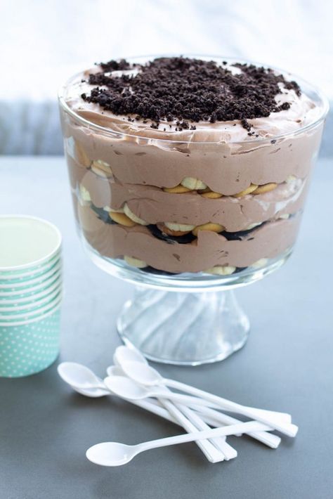 Chocolate Banana Pudding | A Bountiful Kitchen Chocolate Banana Pudding, A Bountiful Kitchen, Bountiful Kitchen, Magnolia Bakery Banana Pudding, Condensed Milk Cookies, Easiest Dessert, Southern Banana Pudding, Oreo Pudding, Easy Chocolate Desserts