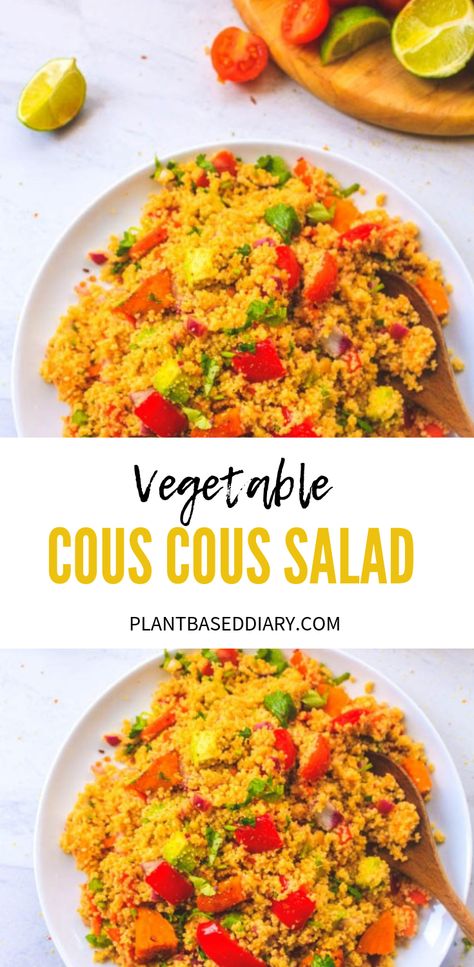 Vegetable Couscous Salad Vegetable Couscous Salad, Roasted Vegetable Couscous, Easy Roasted Vegetables, Vegetable Couscous, Vegetarian Salad, Couscous Salat, Couscous Recipes, Student Recipes, Cous Cous