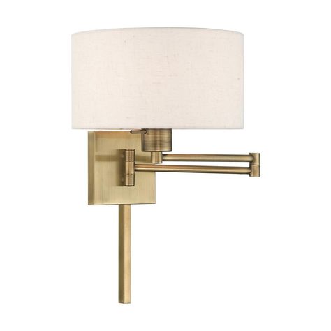 Livex Lighting 1-Light Antique Brass Swing Arm Wall Lamp Lighting Wall, Transitional Wall Sconces, Livex Lighting, Lamps For Sale, Light Bulb Types, Wall Light Fixtures, Wall Lamps, Beach Houses, Lamps Plus