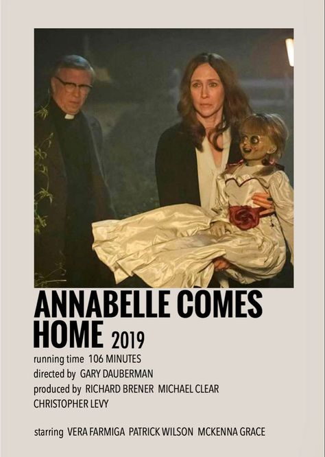 Minimalist/polaroid movie poster by  me Annabelle Horror, Annabelle Comes Home, Movies Minimalist, Ed E Lorraine Warren, Halloween Movie Poster, Scary Movies To Watch, Conjuring Universe, Polaroid Movie Poster, Minimalistic Posters