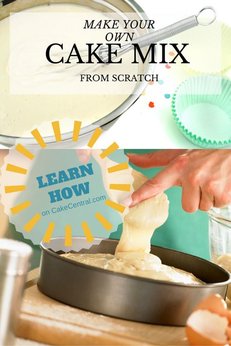 Cake Mix From Scratch, Cake Batter From Scratch, Vanilla Cake Mix Recipes, Cake Batter Recipes, Homemade Cake Mixes, Cupcake Recipes From Scratch, Homemade Vanilla Cake, Cakes To Make, Cake Mixes