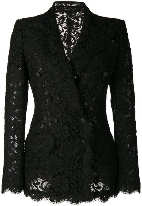 #affiliatead -- Dolce & Gabbana double breasted lace blazer -- #chic only #glamour always Lace Tuxedo, Lace Blazer Jacket, Blazers Black, Dolce Gabbana Jacket, Lace Suit, Bronze Bracelet, Jacket Summer, Lace Blazer, Lapel Blazer