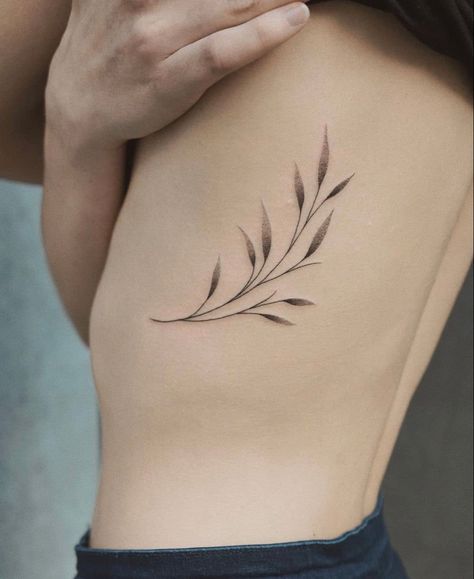 Herb Tattoo, Custom Couple Illustration, Forever Tattoo, Fern Tattoo, Leaf Tattoo, Branch Tattoo, Vine Tattoos, Chest Tattoos For Women, Floral Tattoo Design