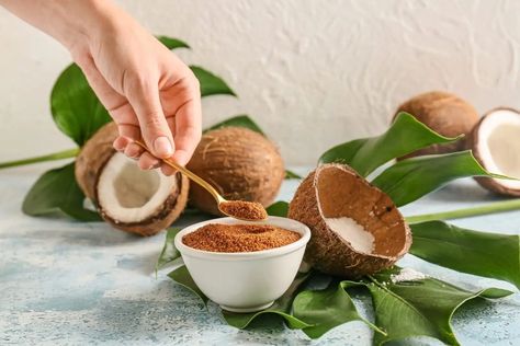 Need a Great Sugar Alternative? Try Coconut Sugar! - One Green Planet Coconut Caramel Sauce, Organic Food Products, Canadian Cuisine, Farm Visit, Blackstrap Molasses, Organic Coconut Sugar, Coconut Palm Sugar, Sugar Free Diet, Sugar Alternatives