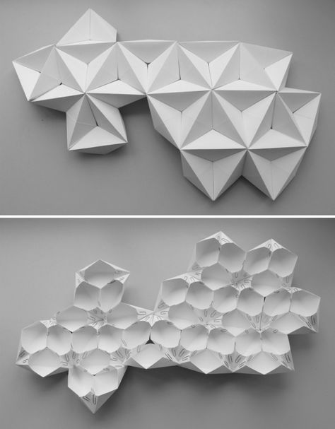 Fold It Up | Kinga Kubowicz | Bustler Architecture Origami, Folding Architecture, Origami Architecture, Paper Structure, Geometric Origami, Paper Architecture, Origami Paper Art, Origami 3d, Origami Design