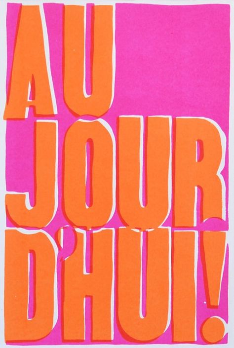 Handmade Typography, Type Posters, Orange And Pink, Typography Inspiration, Typography Poster, Word Art, Wall Collage, Screen Print, Typography Design