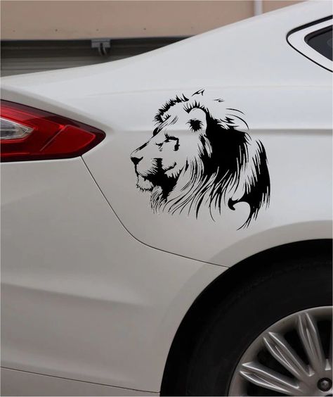 Meditation Lion Vinyl Decals Car Sticker ⤵️ Motorcycle Individualization 3d Lion, Waterproof Sunscreen, Funny Decor, Anime Car, Motorcycle Stickers, Car Personalization, Car Body, Exterior Siding, Car Decals Vinyl