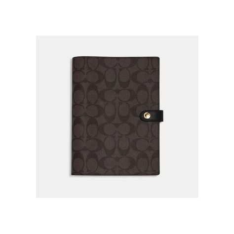 Coach Notebook Journal In Signature Canvas With Smooth Leather Details In Gold Black/Brown This Coach Notebook Journal Is Perfect For Any Professional Or Personal Setting. The Sleek Gold Black/Brown Signature Canvas And Cover Boasts A Luxurious And Limited Edition Design That Is Sure To Impress. Perfect For Gifting, This Journal Features Blank Pages, Making It Versatile For Any Use, Whether For Jotting Down Notes, Keeping A Personal Diary, Or Organizing Your Schedule. This Unit Comes In A Single Coach Notebook, Coach Office, Journal Features, Personal Diary, Large Handbags, Signature Canvas, Notebook Journal, Pet Home, Canvas Leather