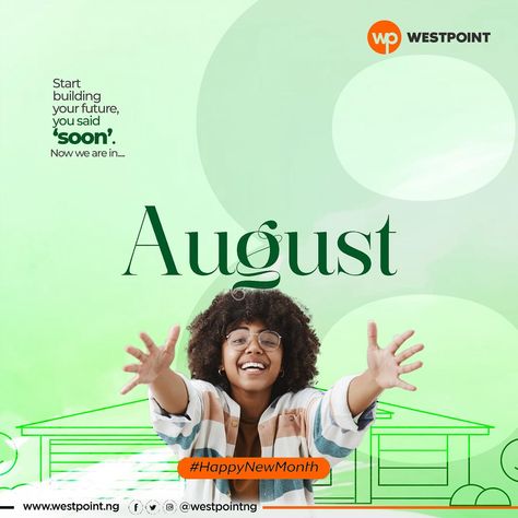 From all of us at WestPoint Limited, we cordially welcome you to the month of August. Wishing you a month filled with new opportunities, inspiring moments, and positive experiences. Happy New Month! #happynewmonth #august #newmonth Happy New Month, Month Of August, August Month, August 1, New Month, New Opportunities, All Of Us, A Month, Happy New