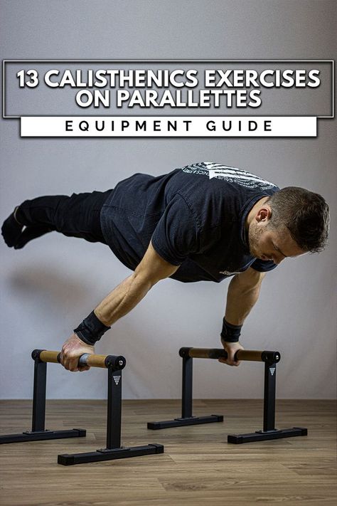 Parallettes exercises for calisthenics and street workout to improve body posture, become stronger and connect with other calisthenics athletes. Calisthenics Equipment for men and women to improve their workouts and reach their goals, may it be handstand, planche, muscle ups, push ups or pull up. Parallettes Workouts, Calisthenics Exercises, Calisthenics Equipment, Diy Home Gym, Learn New Skills, Be Simple, Calisthenics Workout, Get Stronger, New Skills