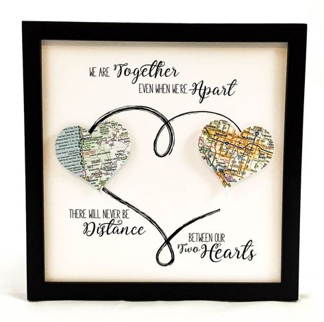 Cadeau St Valentin, Personalized Best Friend Gifts, Distance Relationship Gifts, Miss You Gifts, Cheap Christmas Gifts, Long Distance Relationship Gifts, Presents For Best Friends, Distance Gifts, Diy Gifts For Friends