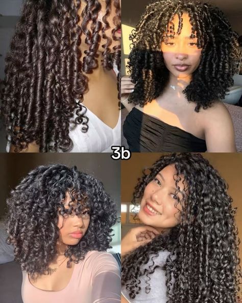 Whats your curly hair type? I seen so many people getting wrong how 3a/3b/3c look like so here you go this how they look like 🫶 #curlyhair #hair #cachos #cabelo #3a #3b #3c Thick 3b Hair, How To Style 3b Curly Hair, 3a 3b Hair, Hair Perm Types, 3b Curly Hair Styles, Curly Hair 3b/3c, Long 3b Hair, Long 3c Curly Hair, Short 3b Curly Hair