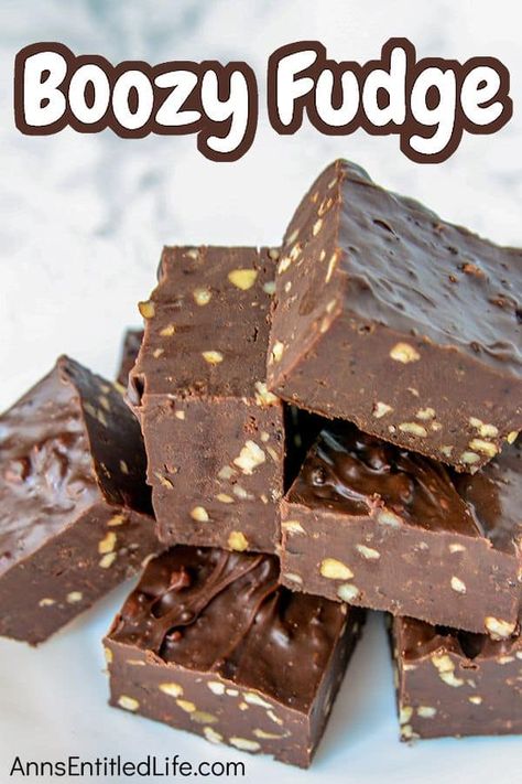 Boozy Fudge, Sweets Platter, Chocolate Fudge Recipe, Boozy Chocolate, Holiday Baking List, Homemade Fudge Recipes, Baking List, Fudge Recipes Chocolate, Fudge Recipes Easy