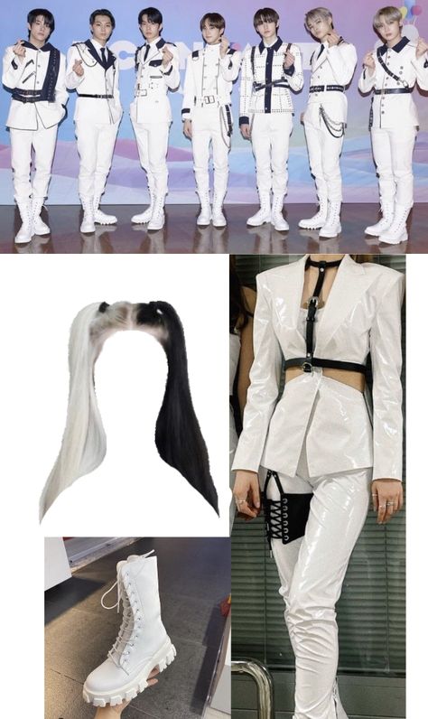 Enhypen Performance Outfit, Xikers Outfits Inspired, Kpop Added Member Outfits, Enhypen Given Taken Outfits, Enhypen 8th Member Outfits Girl, Enhypen Outfits Inspired, Enhypen Stage Outfit, Bts Stage Outfits, Kpop Clothes Inspired Outfits