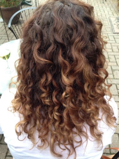 Naturally curly hair Carmel ombré Carmel Ombré, Brown Curly Hair With Highlights, Curly Hair With Highlights, Trendy Hair Highlights, Hair Highlights Ideas, Hairstyles Anime, Dyed Tips, Brown Hair With Caramel Highlights, Dyed Curly Hair