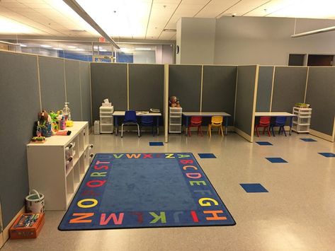 a Aba Center Ideas, Aba Therapy Room Ideas, Aba Center, Aba Clinic, Aba Classroom, Therapy Center, Executive Functioning Skills, Classroom Layout, Living Skills