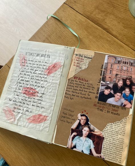 Teenage Journal Aesthetic, 90s Journal Aesthetic, Old Journal Aesthetic, About Me Journal Page, Avery Core, Old School Movie, Old School Movies, Scrapbook Inspo, Memories Book