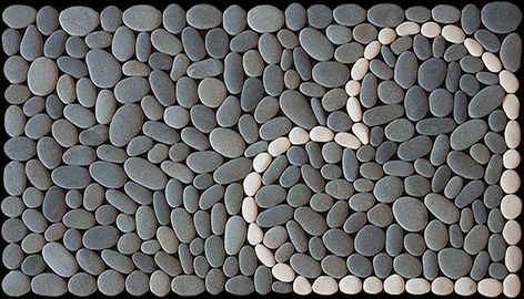 Stone Door, Stone Mat, Door Mat Diy, Stone Rug, Pebble Mosaic, Rock And Pebbles, Mosaic Garden, Sticks And Stones, Stone Crafts