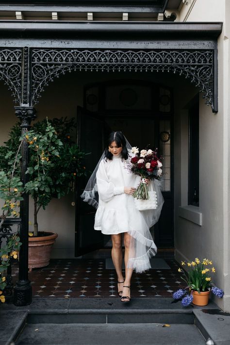 Lettuce Celebrate, Elopement Dresses, Marriage Material, Reception Outfit, Australian Wedding, Unconventional Wedding, Bridal Photoshoot, Melbourne Wedding, Courthouse Wedding