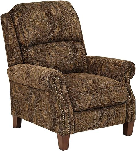 #recliner#trending#home#decor#livingroom#furniture Brown Recliner, Lazy Boy Recliner, High Leg Recliner, Traditional Armchairs, Bedroom Interior Design Luxury, Lazy Boy, Brown Paisley, Lane Furniture, Country Living Room