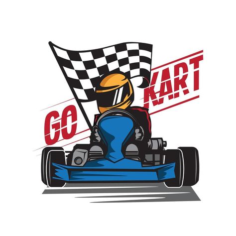 Carting Racing, Logo Event, Go Kart Racing, Go Carts, Kart Racing, Event Logo, Car Illustration, Tshirt Design, Go Kart