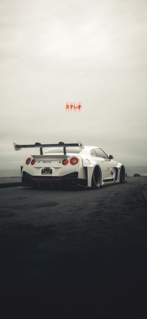 Car Wallpaper Iphone Aesthetic, Gtr R35 Aesthetic, Gtr 35 Wallpaper, Super Cars Aesthetic, Gtr Aesthetic, White Nissan Gtr, Super Cars Wallpaper, Supra Wallpaper, Nisan Gtr