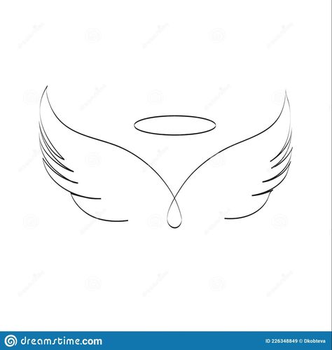 Angel Fine Line Tattoo, Fine Line Angel Wings, Fine Line Angel Wings Tattoo, Art Club Logo, Tattoo Printable, Drawing Corner, Cartoon Eagle, Illustration Line Art, Decor Illustration