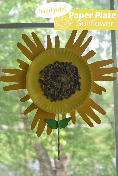 Sunny Day Craft, Paper Plate Sunflower, Paper Plate Fish, Sunflower Paper, Water Bottle Flowers, Crab Crafts, Spring Flower Crafts, Paper Plate Craft, Sunflower Crafts