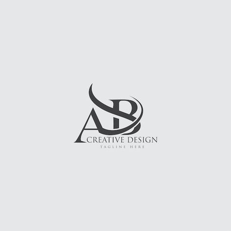 Vector creative ab linked shape logo des... | Premium Vector #Freepik #vector #ba-logo #ab-logo #b #letter-b A B Logo Design, Ba Logo Design, Ab Logo Design, A B Logo, Shape Logo Design, Ab Logo, B Letter Logo, Shape Logo, Geometric Logo Design