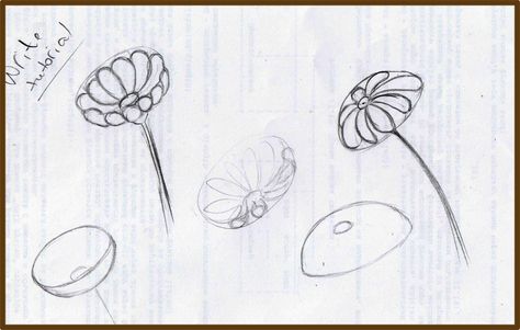 draw flower perspective - Google Search Aquarel Painting, Note Planner, Flowers Mandala, Mandala Ideas, Easy Flower Drawings, Flower Drawing Tutorials, Drawing Flowers, Flower Art Drawing, Drawing Sketching