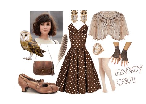 Fancy Owl-Inspired Costume Outfit | ShopLook Owl Inspired Outfit, Owl Outfit, Character Outfits Ideas, Pick An Outfit, Owl Dress, Nerdy Outfits, Dress Up Ideas, Owl City, City Outfits