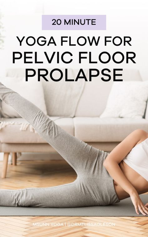 Want to learn how to do pelvic floor exercises for prolapse? These 7 pelvic floor yoga poses for prolapse focus on pelvis stretching and hip mobility to help you gently strengthen your pelvic floor muscles and heal from pelvic floor prolapse. Whatever the cause, these pelvic floor yoga exercises offer the perfect prolapse-safe workout. Try this yoga for prolapse video now! How To Strengthen Your Pelvic Floor, Yoga For Pelvic Floor Dysfunction, Pelvic Floor Yoga Exercises, Pelvic Strengthening Exercises, Simple Pelvic Floor Exercises, Yoga Pelvic Floor Exercises, Yoga For Pelvic Floor For Women, Pelvis Floor Exercise, Easy Pelvic Floor Exercises