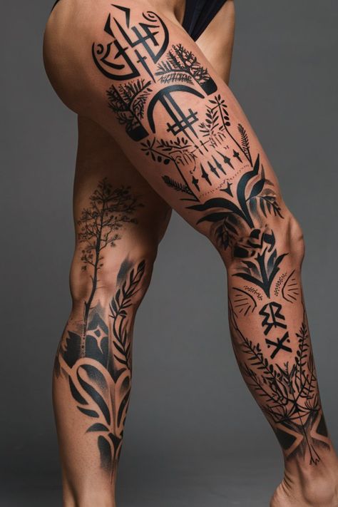 #Inspiring #Tattoos #summer #bikini #swimwear #skirt #Vibes #AestheticVibes #Fits #Wallpaper #Goals #Footwear #Jewelry #Accessories #Fabric #Dating #Love #Girl #memes #Dates 108 Tattoo, Swimwear Skirt, Women's Tattoos, Leg Tats, Inspiring Tattoos, Knee Tattoos, Backpiece Tattoo, Shin Tattoo, Full Leg Tattoos