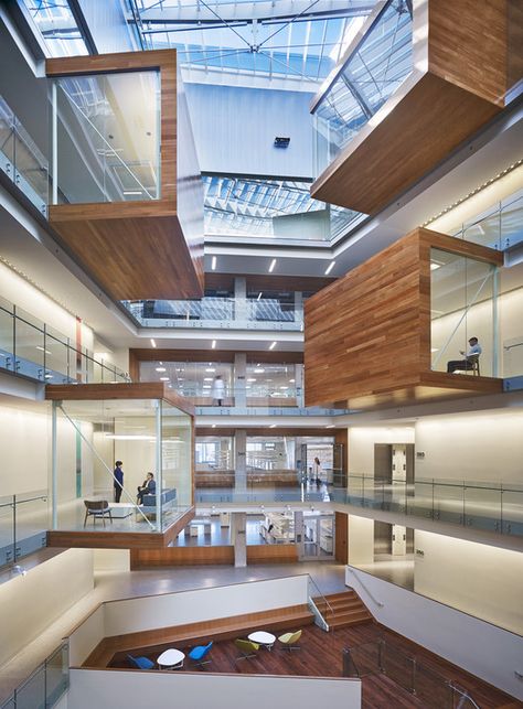 © Hedrich Blessing Allen Institute, Atrium Design, Hospital Architecture, Architect Magazine, Architecture Firm, Commercial Interiors, Office Building, Architecture Model, Amazing Architecture