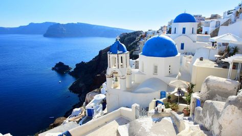 Santorini HD Wallpapers 1080p. Grecia Santorini, Luxury Travel Destinations, Beautiful Places To Live, Skiathos, Beauty Places, Samos, Destination Voyage, Usa Travel Destinations, Nova York