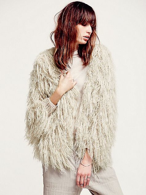 Shaggy Sweater, Shaggy Jacket, Cute Cardigans, Free People Clothing Boutique, Cardigan Sweater Jacket, Free People Sweater, Cashmere Cardigan, Bohemian Decor, Boho Outfits