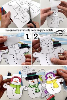 Snowman Garland Animal Crafts For Kids, Boyfriend Diy, Winter Crafts For Kids, Snowman Crafts, Winter Fun, Christmas Crafts For Kids, Winter Crafts, Craft Activities For Kids, Christmas Activities