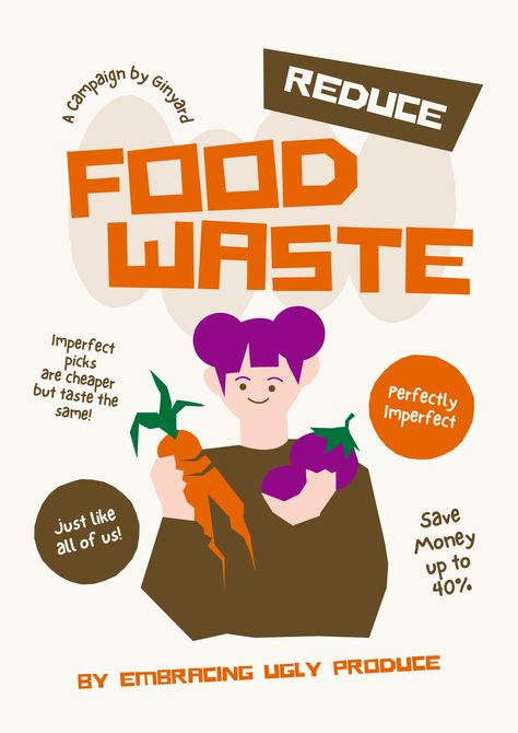 Bring attention to food waste with our Beige Orange Organic Illustrative Campaign Poster! This eye-catching design combines warmth and clarity to effectively communicate your message. 🌿🍊 Make your campaign stand out and inspire positive change! Food Waste Poster Design, Food Waste Poster, Food Waste Campaign, Food Wastage, Poster Template Design, Campaign Posters, Food Poster Design, Design Posters, Reduce Food Waste