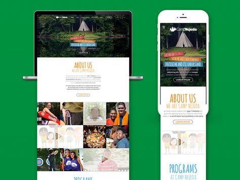 Summer Camp Website, Summer Day Camp, Camp Brand, Responsive Website Design, Day Camp, Summer Theme, Landing Pages, Responsive Website, Camping With Kids