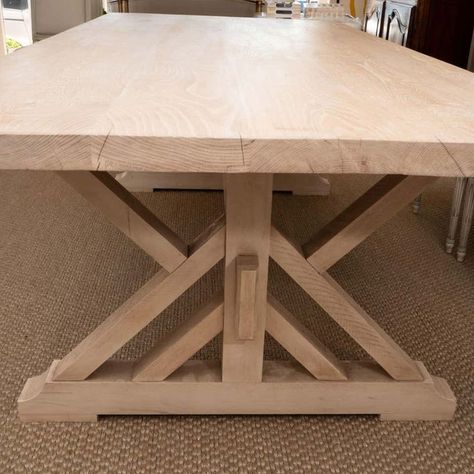 Pickled Pine, Trestle Table Plans, Farmhouse Table Base, Dining Room Table Legs, Farmhouse Table Legs, Diy Table Legs, Farm Dining Table, Diy Dining Room Table, Diy Kitchen Table